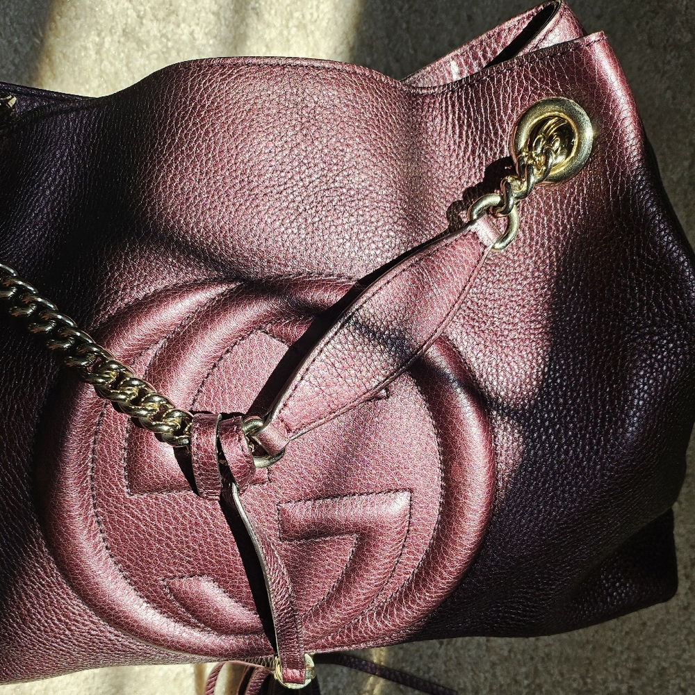 GUCCI EUC SOHO leather w/ metal chain & tassel - Picture 16 of 16